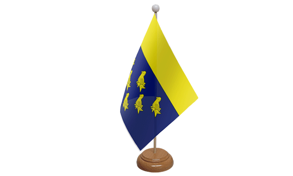 West Sussex Small Flag with Wooden Stand